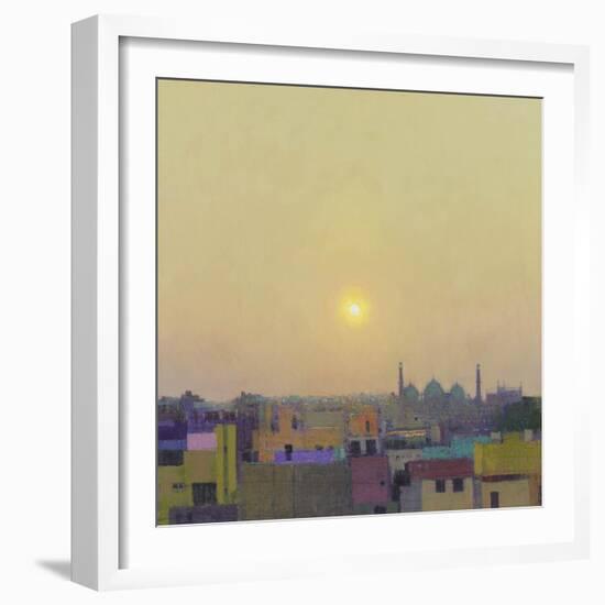 Sunset over the Jama Masjid, Delhi Study II-Andrew Gifford-Framed Giclee Print