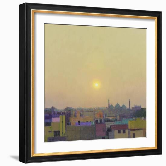 Sunset over the Jama Masjid, Delhi Study II-Andrew Gifford-Framed Giclee Print