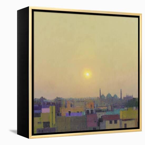 Sunset over the Jama Masjid, Delhi Study II-Andrew Gifford-Framed Premier Image Canvas