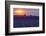 Sunset over the lavender fields in Valensole Plain, Provence, Southern France.-Michele Niles-Framed Photographic Print