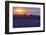 Sunset over the lavender fields in Valensole Plain, Provence, Southern France.-Michele Niles-Framed Photographic Print