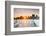 Sunset over the Manhattan skyline from Gantry Plaza, New York, USA-Jordan Banks-Framed Photographic Print