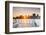 Sunset over the Manhattan skyline from Gantry Plaza, New York, USA-Jordan Banks-Framed Photographic Print