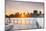 Sunset over the Manhattan skyline from Gantry Plaza, New York, USA-Jordan Banks-Mounted Photographic Print