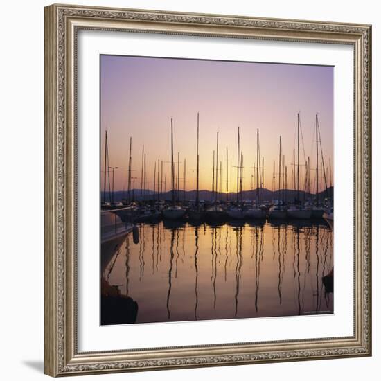 Sunset Over the Marina, St. Tropez, Cote d'Azur, Var, Provence, France, Europe-Ruth Tomlinson-Framed Photographic Print