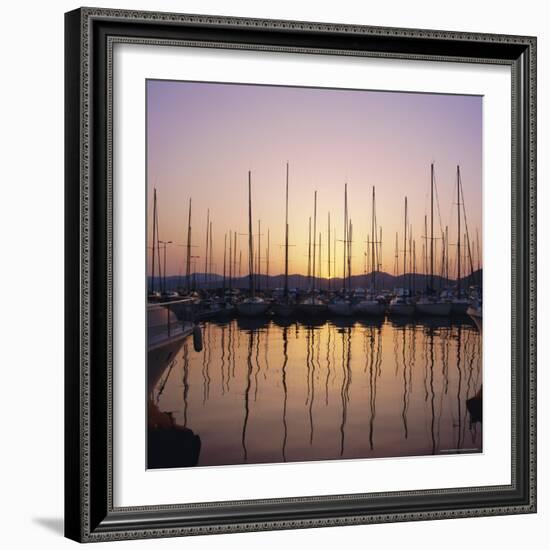 Sunset Over the Marina, St. Tropez, Cote d'Azur, Var, Provence, France, Europe-Ruth Tomlinson-Framed Photographic Print