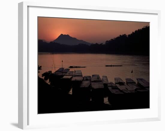 Sunset over the Mekong River, Luang Prabang, Laos, Indochina, Southeast Asia-Mcconnell Andrew-Framed Photographic Print