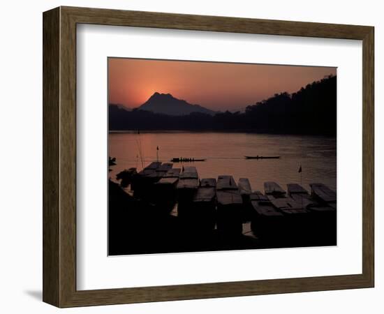 Sunset over the Mekong River, Luang Prabang, Laos, Indochina, Southeast Asia-Mcconnell Andrew-Framed Photographic Print