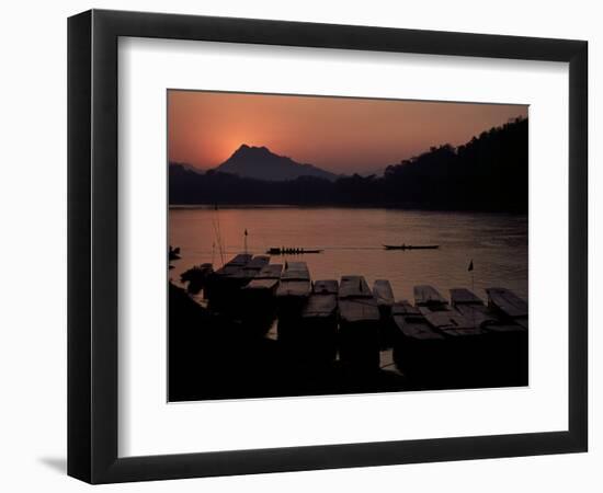 Sunset over the Mekong River, Luang Prabang, Laos, Indochina, Southeast Asia-Mcconnell Andrew-Framed Photographic Print