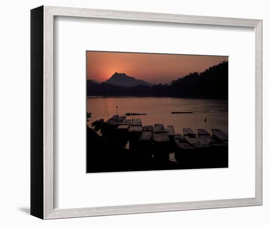 Sunset over the Mekong River, Luang Prabang, Laos, Indochina, Southeast Asia-Mcconnell Andrew-Framed Photographic Print