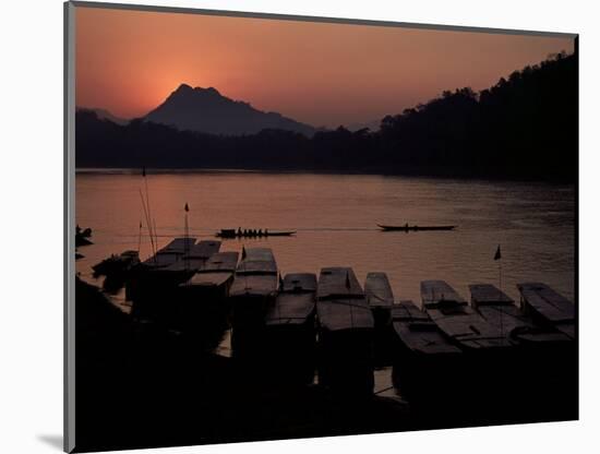 Sunset over the Mekong River, Luang Prabang, Laos, Indochina, Southeast Asia-Mcconnell Andrew-Mounted Photographic Print