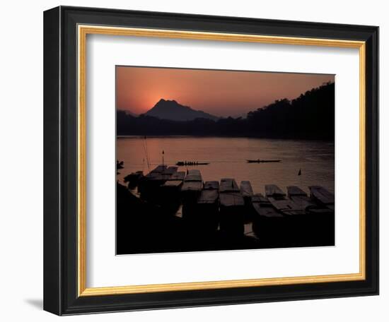 Sunset over the Mekong River, Luang Prabang, Laos, Indochina, Southeast Asia-Mcconnell Andrew-Framed Photographic Print