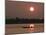 Sunset Over the Mekong River, Pakse, Southern Laos, Indochina, Southeast Asia-Andrew Mcconnell-Mounted Photographic Print
