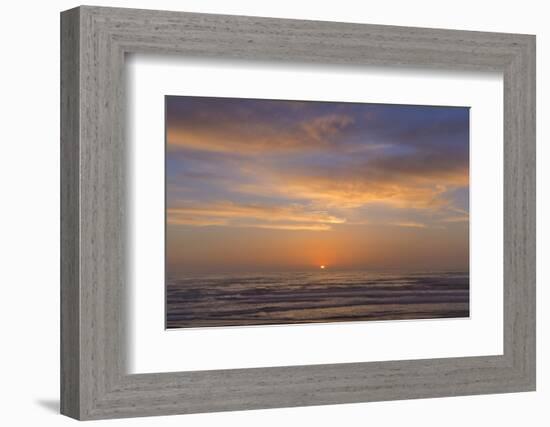 Sunset over the Ocean at Montana de Oro SP Near Los Osos, California-Chuck Haney-Framed Photographic Print