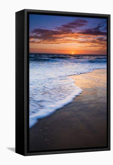 Sunset over the Pacific Ocean from Ventura State Beach, Ventura, California, USA-Russ Bishop-Framed Premier Image Canvas