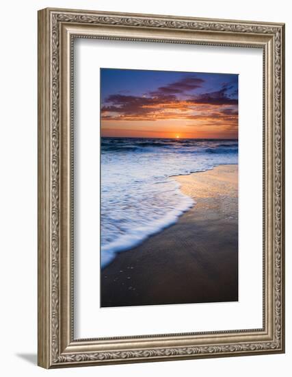 Sunset over the Pacific Ocean from Ventura State Beach, Ventura, California, USA-Russ Bishop-Framed Photographic Print