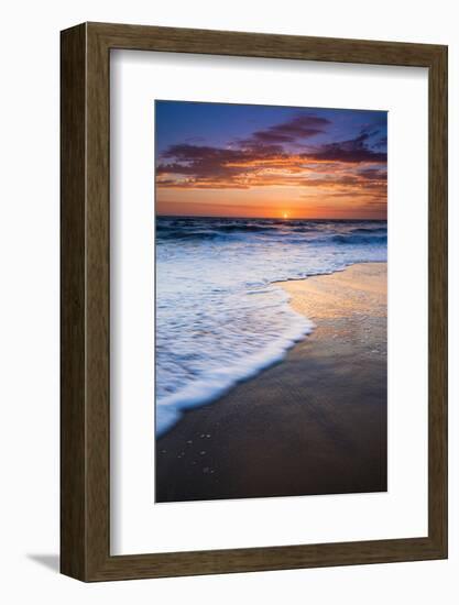 Sunset over the Pacific Ocean from Ventura State Beach, Ventura, California, USA-Russ Bishop-Framed Photographic Print