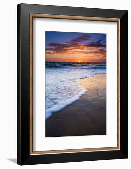 Sunset over the Pacific Ocean from Ventura State Beach, Ventura, California, USA-Russ Bishop-Framed Photographic Print