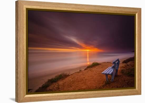 Sunset over the Pacific Ocean in Carlsbad, Ca-Andrew Shoemaker-Framed Premier Image Canvas