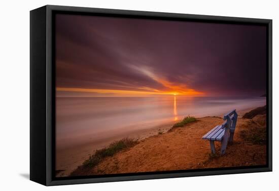 Sunset over the Pacific Ocean in Carlsbad, Ca-Andrew Shoemaker-Framed Premier Image Canvas