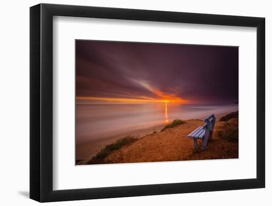 Sunset over the Pacific Ocean in Carlsbad, Ca-Andrew Shoemaker-Framed Photographic Print