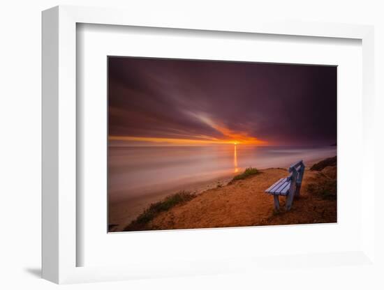 Sunset over the Pacific Ocean in Carlsbad, Ca-Andrew Shoemaker-Framed Photographic Print