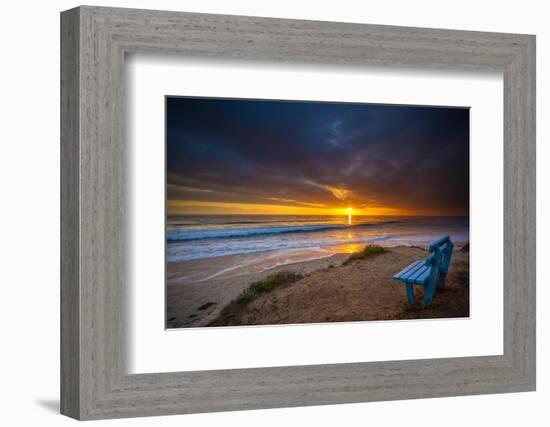 Sunset over the Pacific Ocean in Carlsbad, Ca-Andrew Shoemaker-Framed Photographic Print