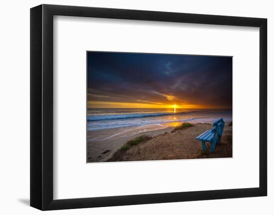 Sunset over the Pacific Ocean in Carlsbad, Ca-Andrew Shoemaker-Framed Photographic Print