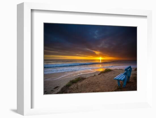 Sunset over the Pacific Ocean in Carlsbad, Ca-Andrew Shoemaker-Framed Photographic Print