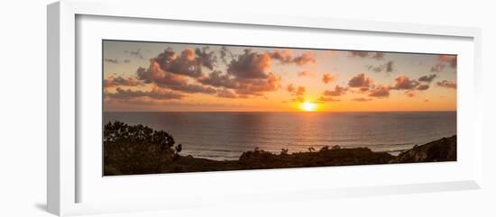 Sunset over the Pacific Ocean, Torrey Pines State Natural Reserve, San Diego, San Diego County-null-Framed Photographic Print