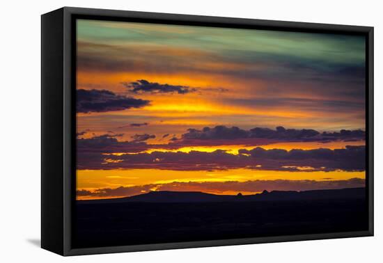 Sunset over the Painted Desert from Pintado Point in Petrified Forest National Park, Arizona-Jerry Ginsberg-Framed Premier Image Canvas