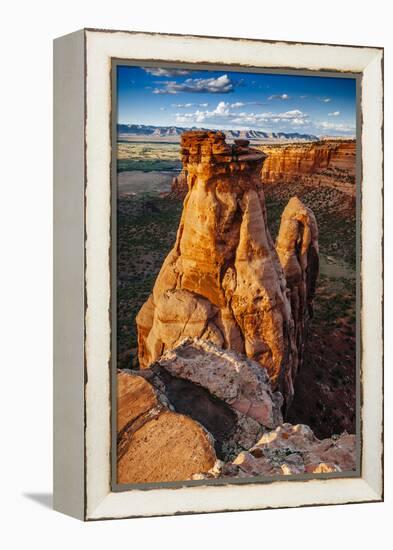 Sunset Over The Rock Formations In Colorado National Monument Near Grand Junction, Colorado-Jay Goodrich-Framed Premier Image Canvas