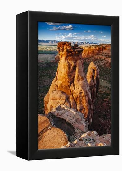 Sunset Over The Rock Formations In Colorado National Monument Near Grand Junction, Colorado-Jay Goodrich-Framed Premier Image Canvas