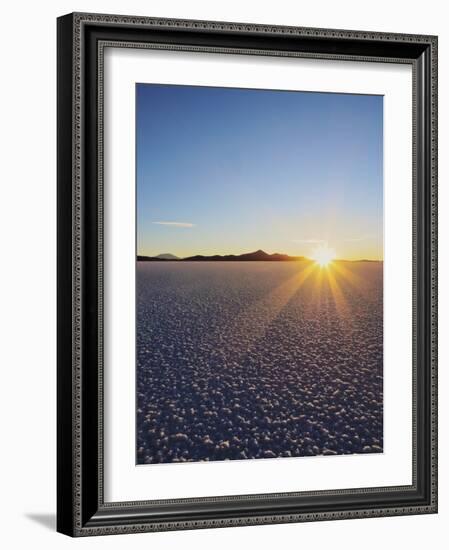 Sunset over the Salar de Uyuni, the largest salt flat in the world, Daniel Campos Province, Potosi -Karol Kozlowski-Framed Photographic Print