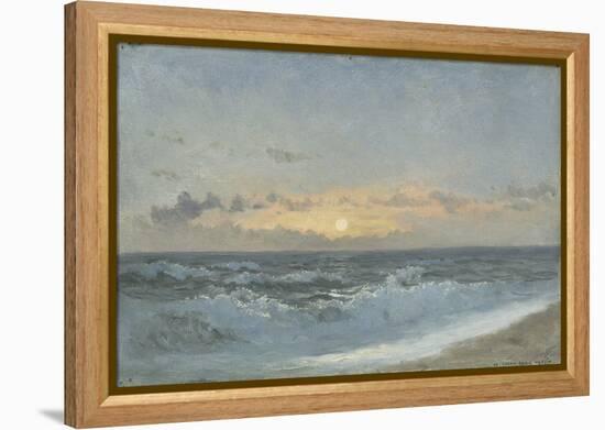 Sunset over the Sea, 1900 (Oil on Board)-William Pye-Framed Premier Image Canvas