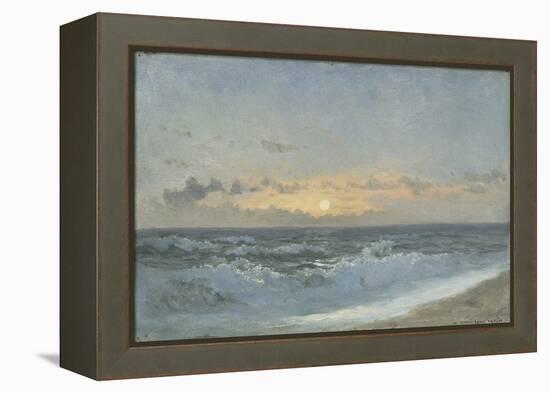 Sunset over the Sea, 1900 (Oil on Board)-William Pye-Framed Premier Image Canvas