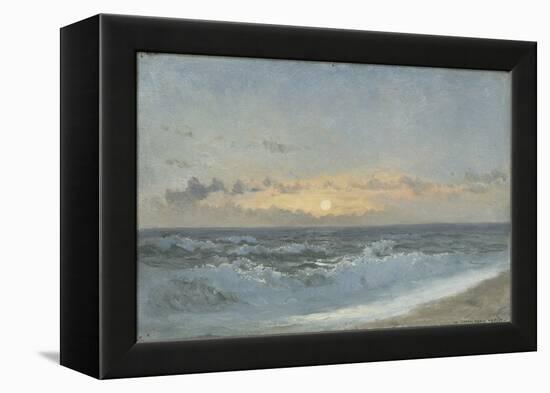 Sunset over the Sea, 1900 (Oil on Board)-William Pye-Framed Premier Image Canvas