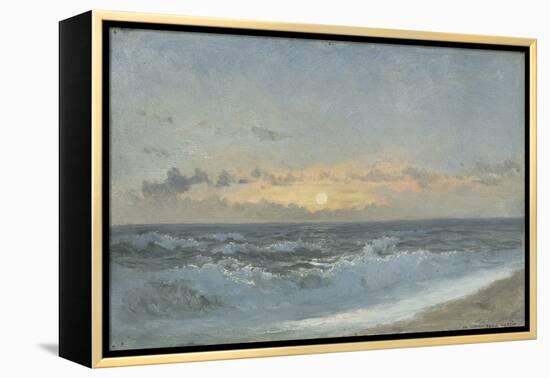 Sunset over the Sea, 1900 (Oil on Board)-William Pye-Framed Premier Image Canvas