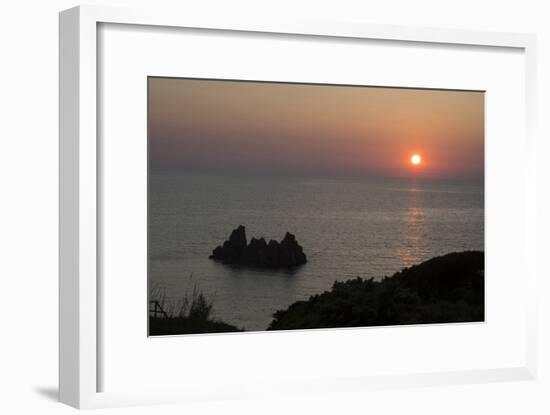 Sunset over the Sea from Villagio Maya, Costa Paradiso, Sardinia, Italy-Natalie Tepper-Framed Photographic Print