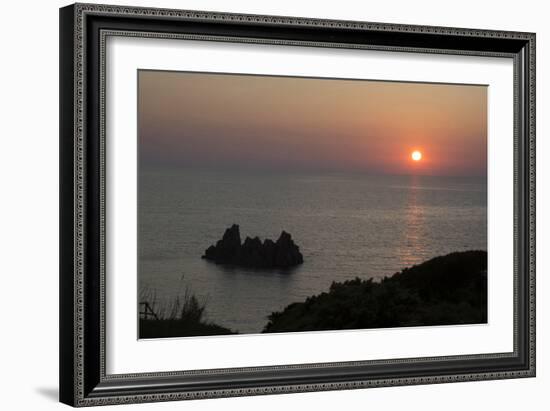 Sunset over the Sea from Villagio Maya, Costa Paradiso, Sardinia, Italy-Natalie Tepper-Framed Photographic Print