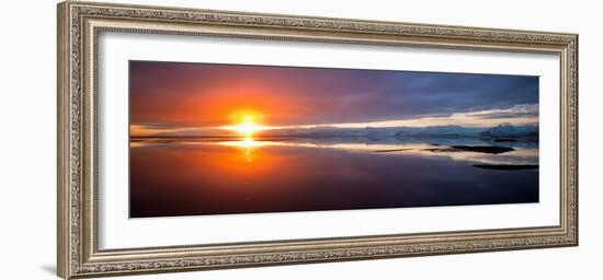 Sunset over the Sea, Hornafjordur, Iceland-null-Framed Photographic Print