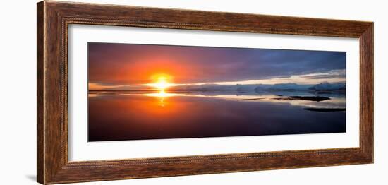 Sunset over the Sea, Hornafjordur, Iceland-null-Framed Photographic Print