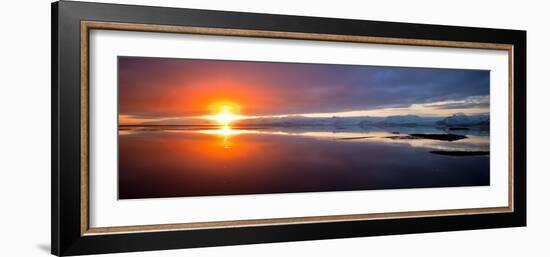 Sunset over the Sea, Hornafjordur, Iceland-null-Framed Photographic Print