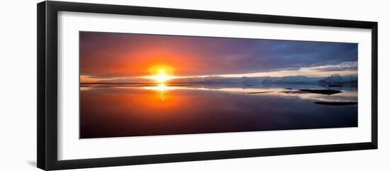 Sunset over the Sea, Hornafjordur, Iceland-null-Framed Photographic Print