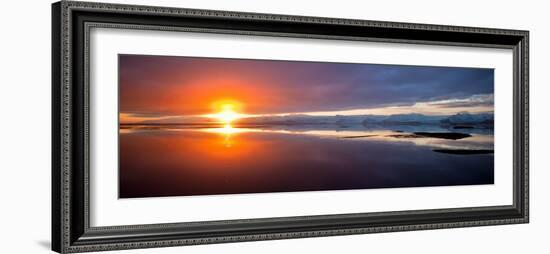 Sunset over the Sea, Hornafjordur, Iceland-null-Framed Photographic Print