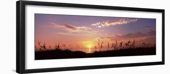 Sunset over the Sea, Venice Beach, Sarasota, Florida, USA-null-Framed Photographic Print