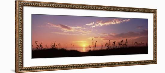 Sunset over the Sea, Venice Beach, Sarasota, Florida, USA-null-Framed Photographic Print