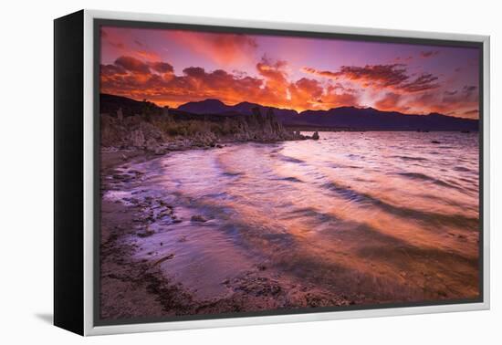 Sunset over the Sierra Nevada from Mono Lake, Mono Basin National Scenic Area, California, USA-Russ Bishop-Framed Premier Image Canvas