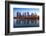 Sunset over the Tall Skyscrapers of Chicago from Navy Pier with Artificial Water Reflection-Steve Heap-Framed Photographic Print