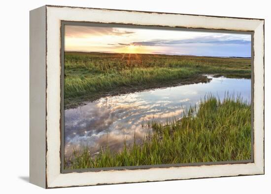 Sunset over Tidal Marsh at Massachusetts Audubon Wellfleet Bay Wildlife Sanctuary-Jerry and Marcy Monkman-Framed Premier Image Canvas